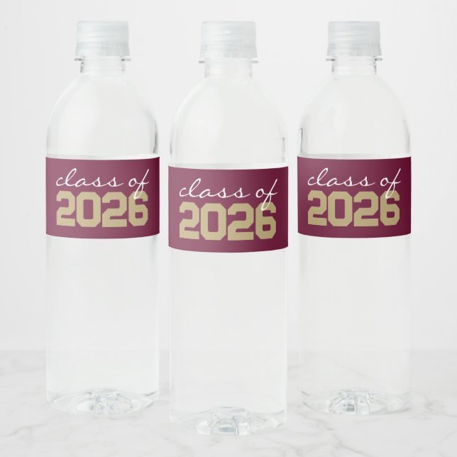 Bouteille d'eau de Bourgogne & Bronze Étiquettes (Bouteilles)