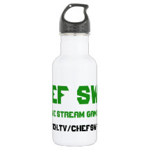 Bouteille d'eau de butin de chef
