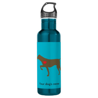 Bouteille d'eau de coeur de logo