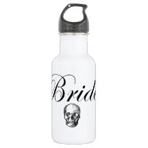 Bouteille d'eau de crâne de Goth de jeune mariée
