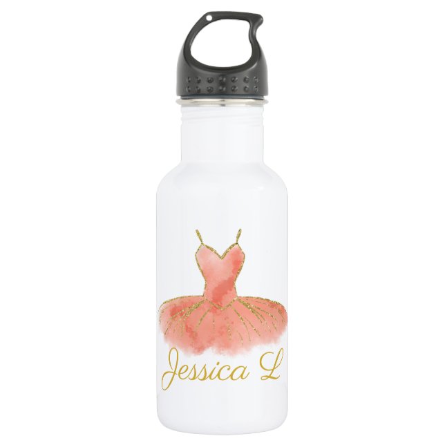 Bouteille d'eau de danse personnalisée avec Partie (Devant)