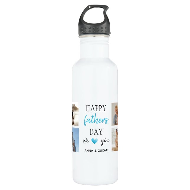 Bouteille d'eau de fête des pères | Photos personn (Devant)