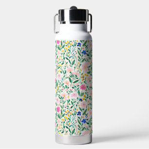 Bouteille d'eau de jardin floral coloré
