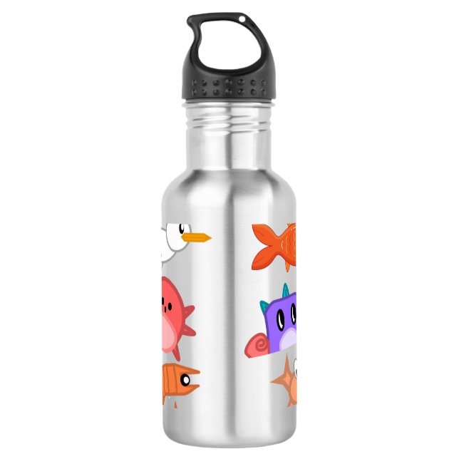 Bouteille d'eau de jeu de poisson (Dos)