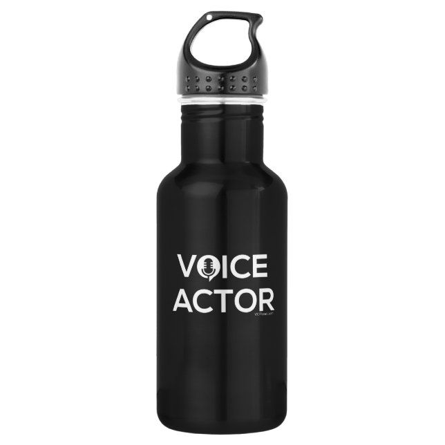 Bouteille d'eau de l'acteur vocal - Noir (Devant)