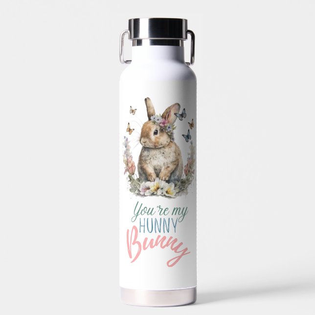 Bouteille d'eau de lapin floral (Avant)