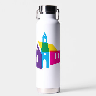 Bouteille d'eau de l'église arc-en-ciel