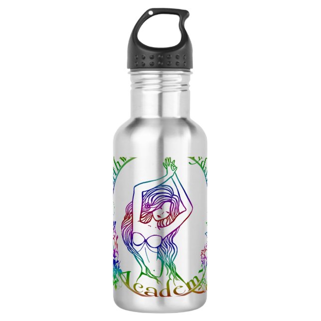 Bouteille d'eau de logo de fleur d'édition de (Devant)
