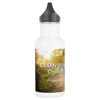 Bouteille d'eau de marche de défi de 21 jours