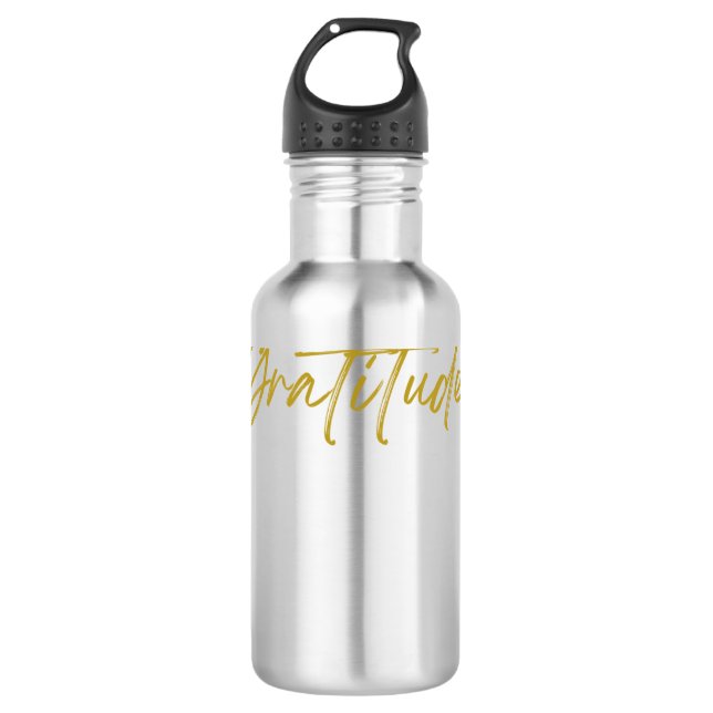 Bouteille d'eau de message de gratitude (Devant)