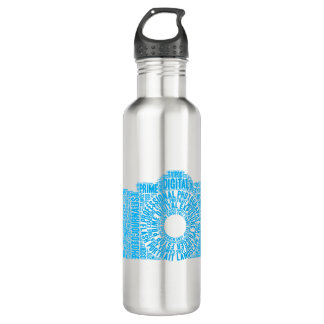 Bouteille d'eau de nuage de mot de photographie