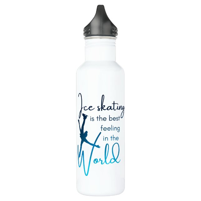 Bouteille d'eau de patin à glace étoile bleue meil (Gauche)