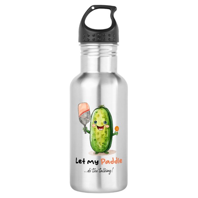 Bouteille D'Eau De Pickleball, Amusante, Mignonne  (Devant)