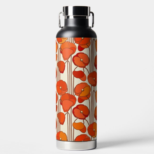 Bouteille d'eau de Poppies Art Nouveau (Avant)