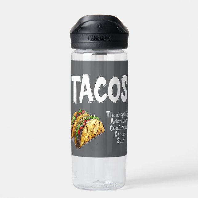 Bouteille d'eau de prière TACOS (Arrière)