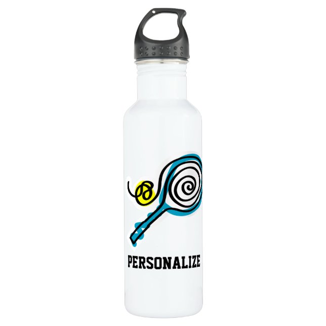 Bouteille d'eau de tennis personnalisé cadeau avec (Devant)