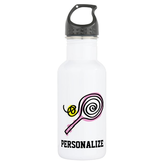 Bouteille d'eau de tennis personnalisée pour les e (Devant)