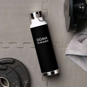 Bouteille D'eau Déclaration d'état d'esprit de la femme Sigma Noir
