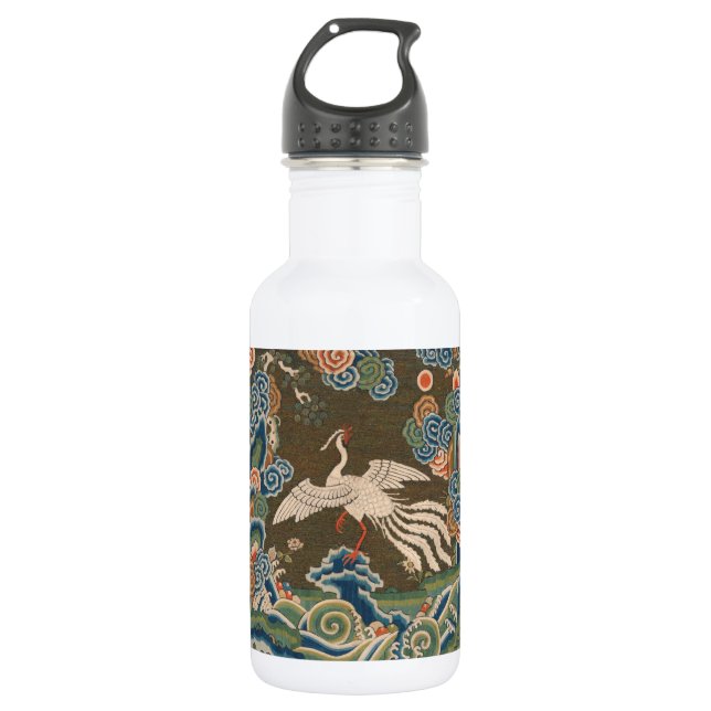 Bouteille D'eau Décor d'antiquité chinois d'oiseaux (Devant)