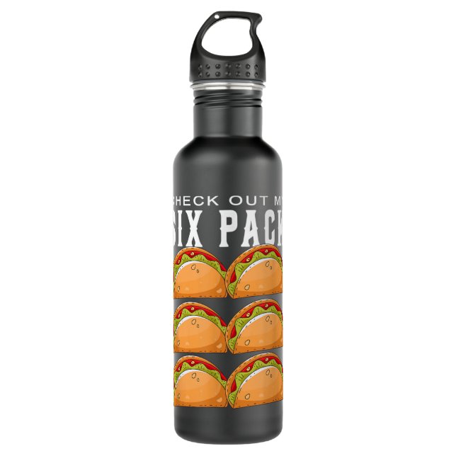 Bouteille D'eau Découvrez Mon Pack Six Taco Funny Gym (Devant)
