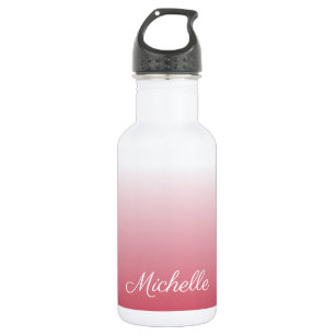 Bouteille D'eau dégradé personnalisé ombre rose saumon