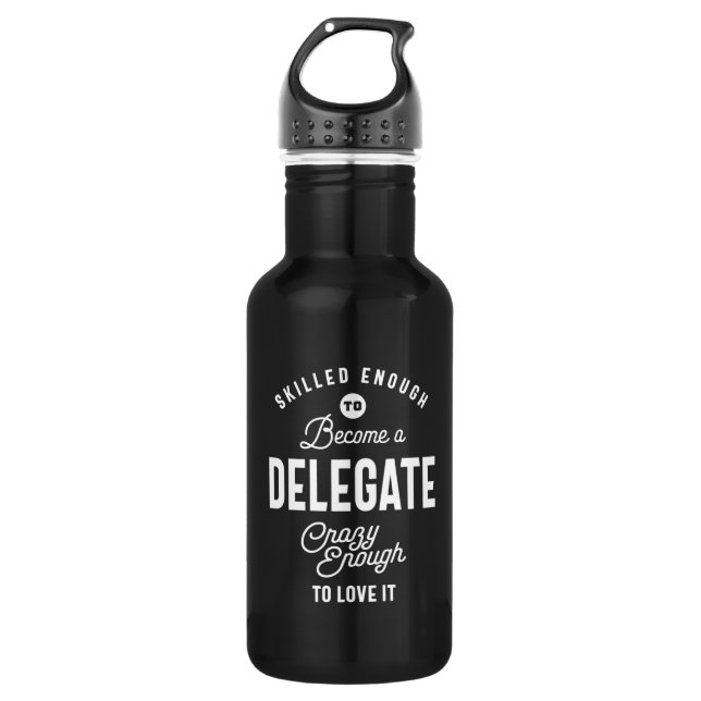 Bouteille D'eau Délégué Titre de l'emploi Tee Gift Mens Femme (Devant)