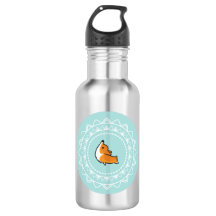 Bouteille d'eau d'emblème de corgi de Namaste