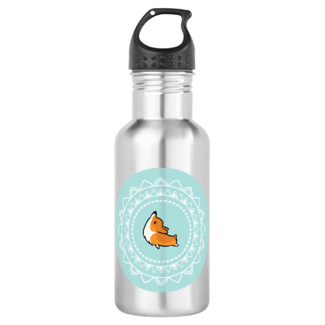 Bouteille d'eau d'emblème de corgi de Namaste (Devant)