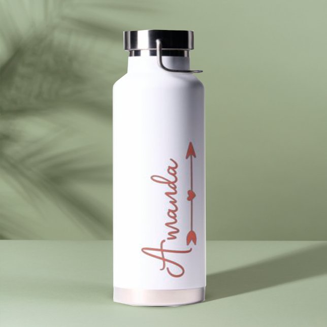 Bouteille D'eau  Demoiselle d'honneur élégante avec cœur et écritu (Créateur téléchargé)