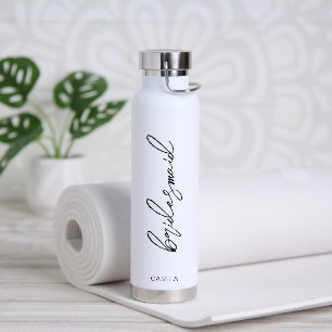 Bouteille D'eau Demoiselle d'honneur élégante et simple de mariage