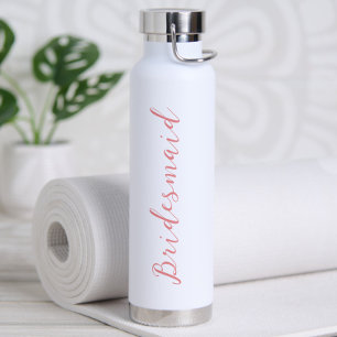 Bouteille D'eau Demoiselle d'honneur personnalisée en écriture min