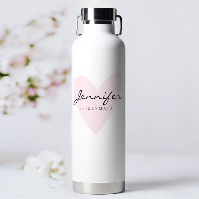 Bouteille D'eau Demoiselle d'honneur Personnalisée Moderne (Créateur téléchargé)