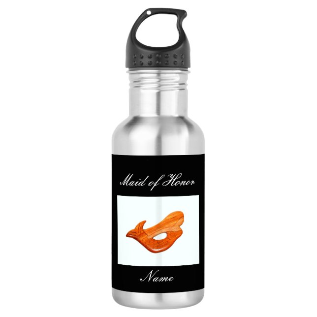 Bouteille D'eau demoiselle d'honneur rousse sirène personnalisée  (Devant)