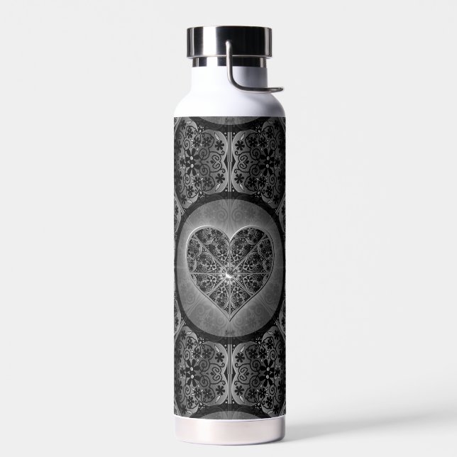 Bouteille D'eau Dentelle en céramique Noir (Gauche)