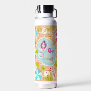 Bouteille D'eau Des filles et des garçons du bikini jouant au jeu
