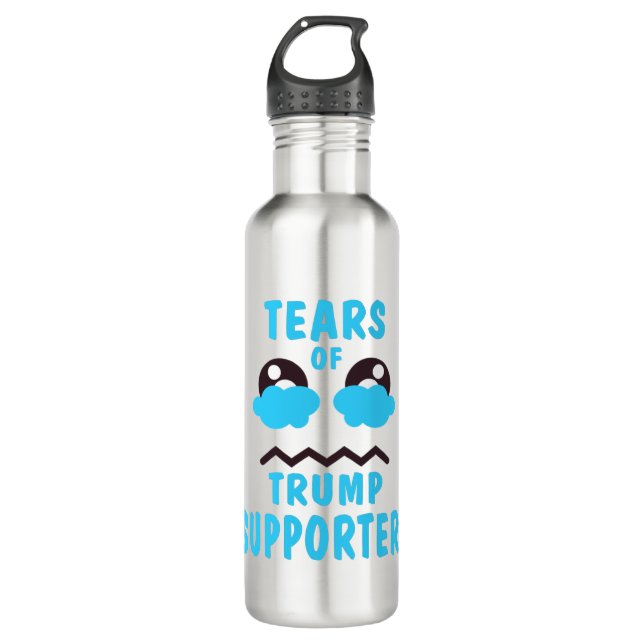 BOUTEILLE D'EAU DES LARMES DE SUPPORTS TRUMP (Devant)