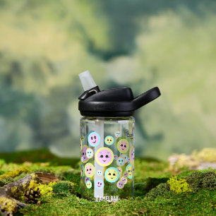 Bouteille D'eau Des visages heureux en pastel - des enfants amusan