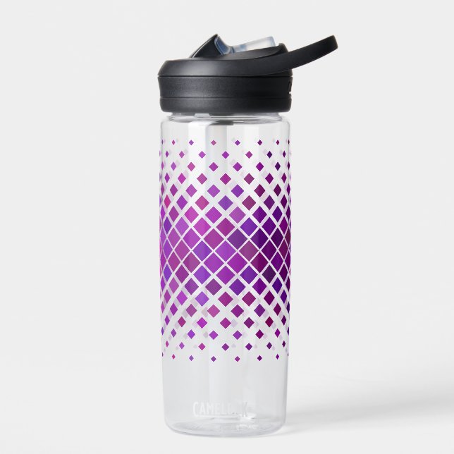 Bouteille D'eau Design de diamants Magenta Violet (Gauche)