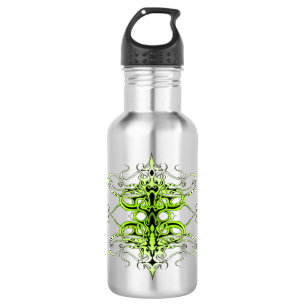 Bouteille D'eau Design de tatouage Tribal Personnalisé Vert