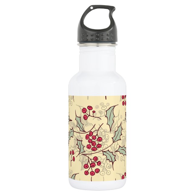 Bouteille D'eau Design motif Holly berry (Devant)