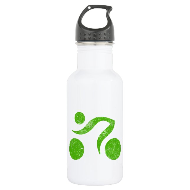 Bouteille D'eau Design sportif cool, Triathlon, vélo, Formule 1 (Devant)