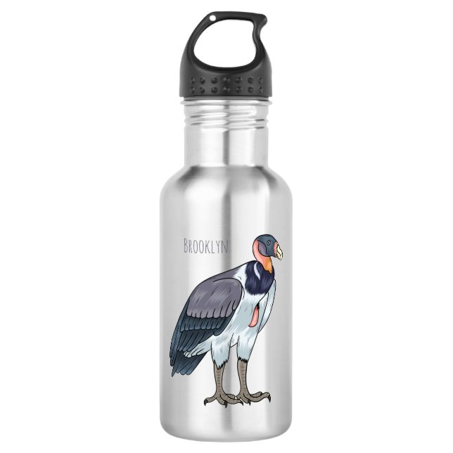Bouteille D'eau dessin animé d'oiseau vautour du roi (Devant)