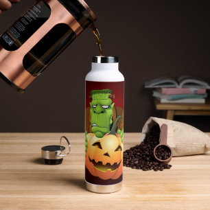 Bouteille D'eau Dessin de Frankenstein Monster avec Citrouille