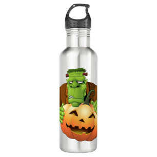 Bouteille D'eau Dessin de Frankenstein Monster avec Citrouille