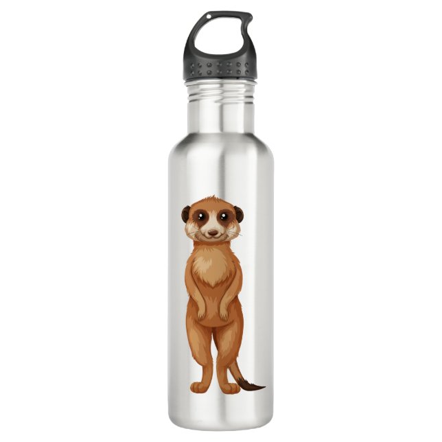 Bouteille D'eau Dessin de Meerkat (Devant)