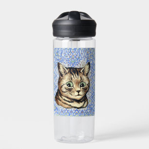 Bouteille D'eau Dessin de tête de chat par Louis Wain 