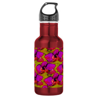 Bouteille D'eau Dessin floral magenta