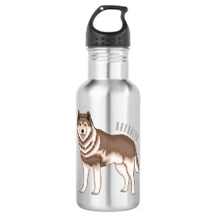 Bouteille D'eau dessin humoristique sibérien husky