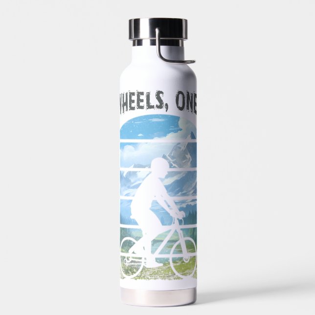 Bouteille D'eau Deux roues, une âme. vélo sport (Gauche)