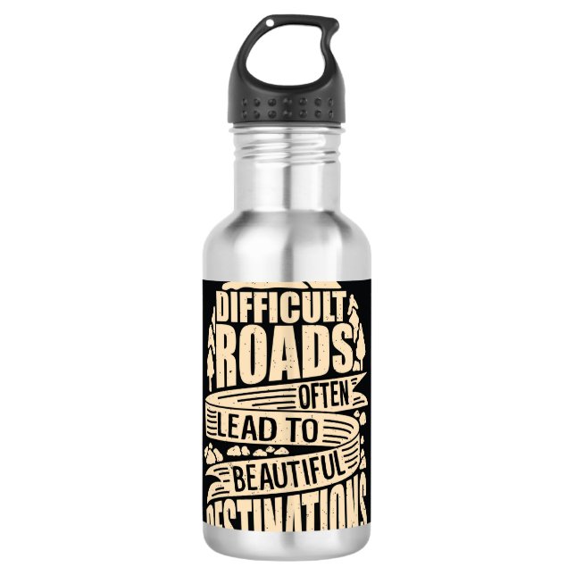 Bouteille D'eau Devis motivationnel (Devant)